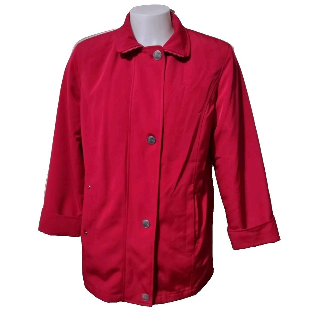 FS Limited Coat Jacket Women's Medium Pockets Cuff  Sleeves Zip & Button Closure